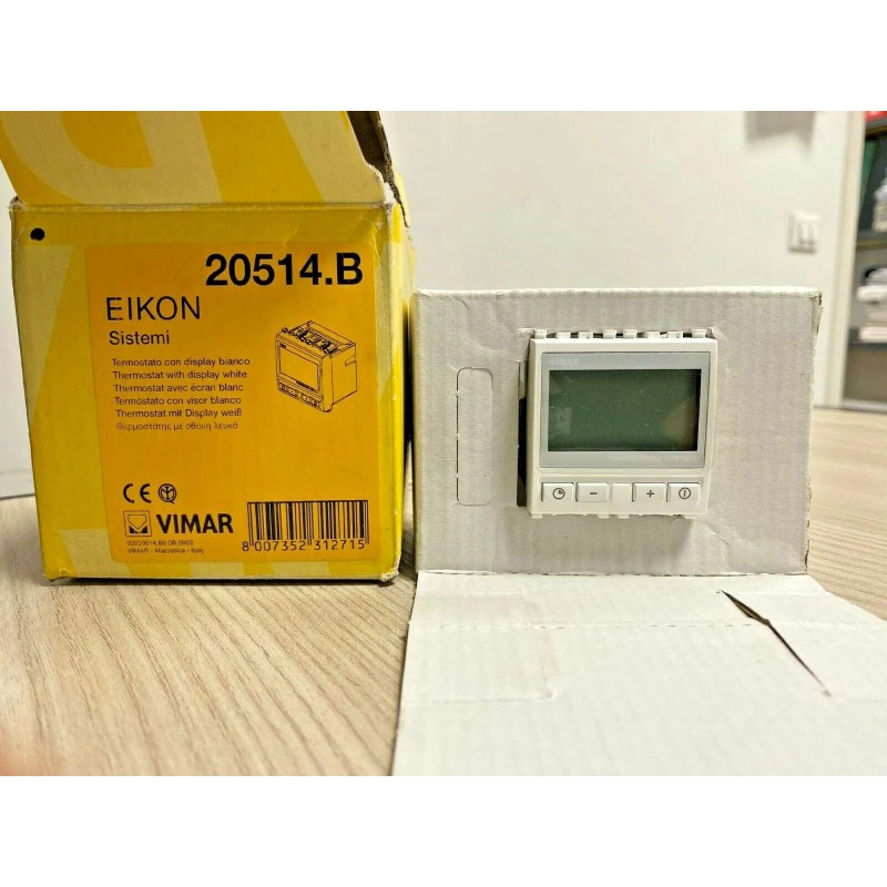 Vimar Thermostat with White Display 20514.B Vimar Thermostat with White Display 20514.B