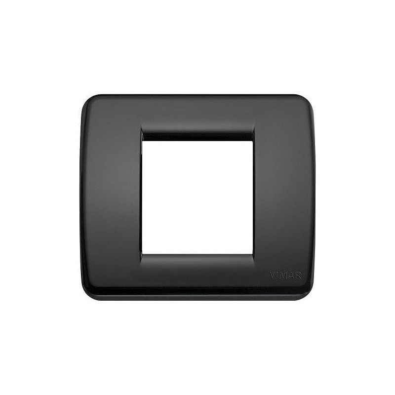 Vimar 17098.16 Round Scuderia Idea Plate 1-2 Modules Black Technopolymer Vimar 17098.16 Round Scuderia Idea Plate 1-2 Modules Black Technopolymer