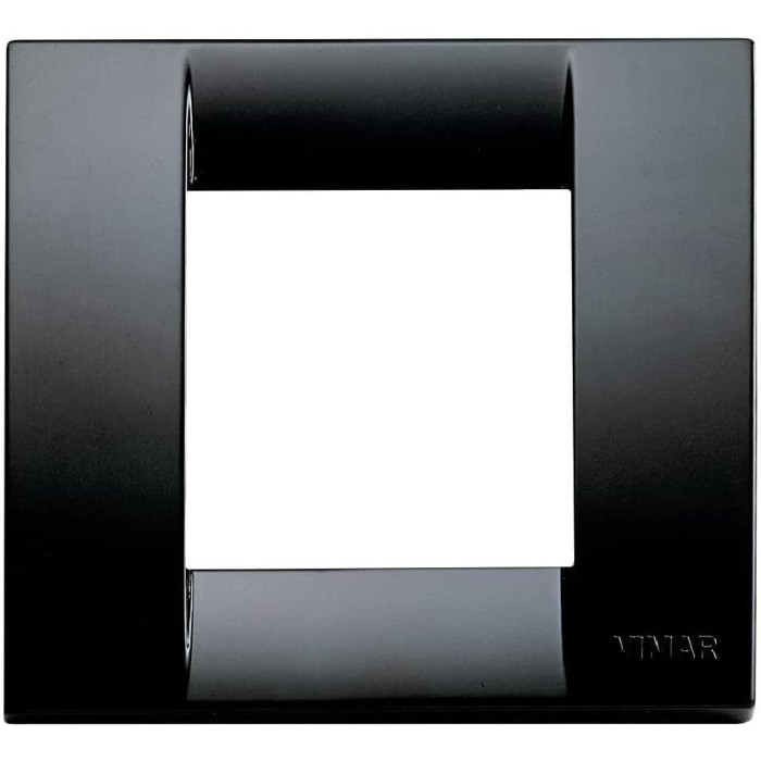 Vimar 17097.16 Idea Plate 1-2 Modules Technopolymer Black
