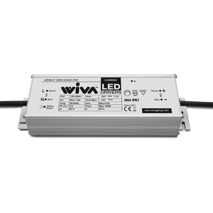 Constant Voltage Electronic Power Supply for LED WP08-P 150W 24VDC IP67