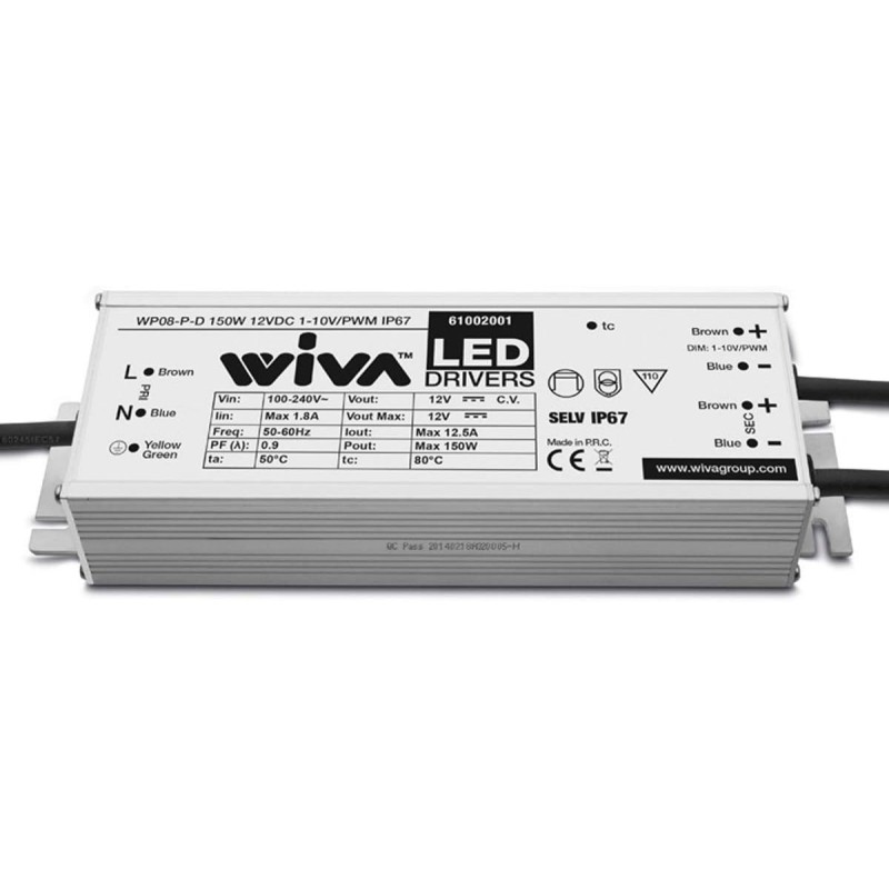 Driver WP08-P 100W 12V DC IP67 - 8.4A 100W 100-240V AC 50/60Hz Driver WP08-P 100W 12V DC IP67 - 8.4A 100W 100-240V AC 50/60Hz