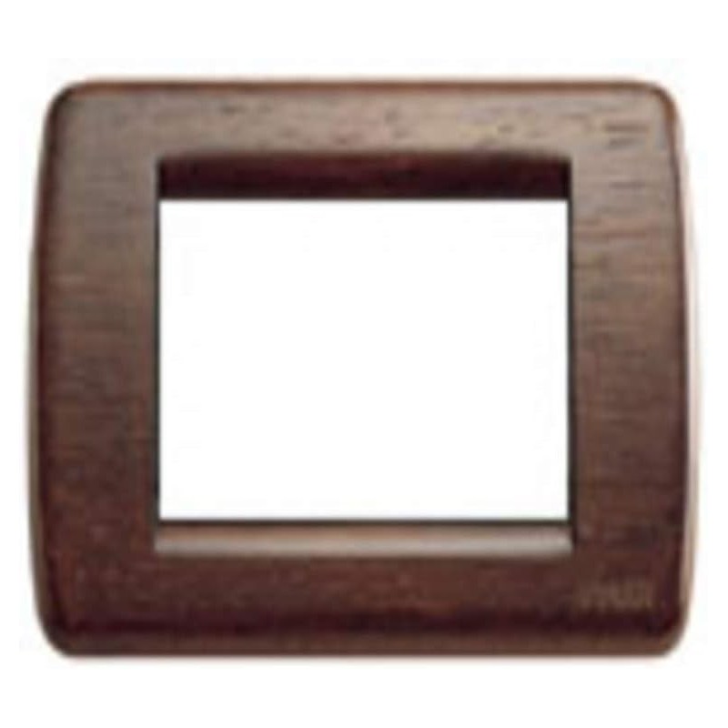 Placca Vimar Rondò Metal 3 Posti, Finitura Legno Noce - Codice 16753.55 Placca Vimar Rondò Metal 3 Posti, Finitura Legno Noce - Codice 16753.55