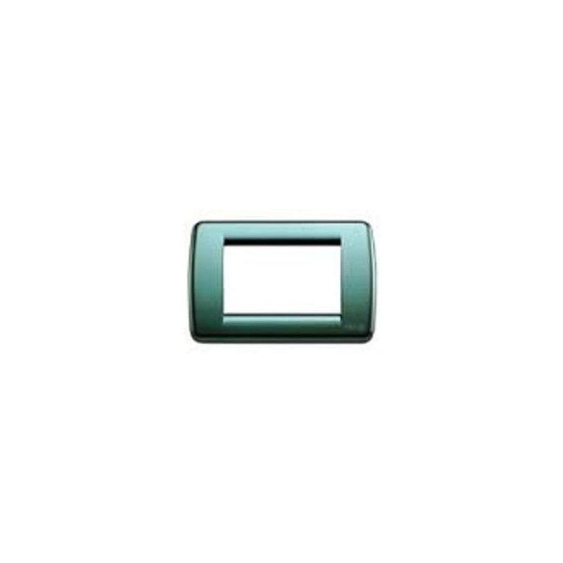 Vimar Rondò Metal 3-Place Plate, Petrol Finish - Code 16753.29 Vimar Rondò Metal 3-Place Plate, Petrol Finish - Code 16753.29