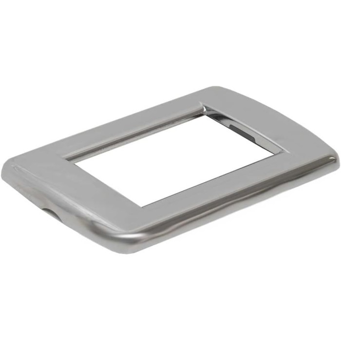 Vimar Rondò Metal 3-Place Plate, Chrome Finish - Code 16753.36