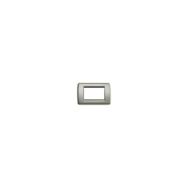 Vimar Rondò Metal 3-Place Plate, Titanium Finish - Code 16753.24 Vimar Rondò Metal 3-Place Plate, Titanium Finish - Code 16753.24