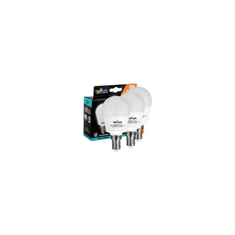 Tripack LED Bulbs E14 5W MiniGlobo P45 - Cold Light 6000K - PROMO 3X2 Tripack LED Bulbs E14 5W MiniGlobo P45 - Cold Light 6000K - PROMO 3X2