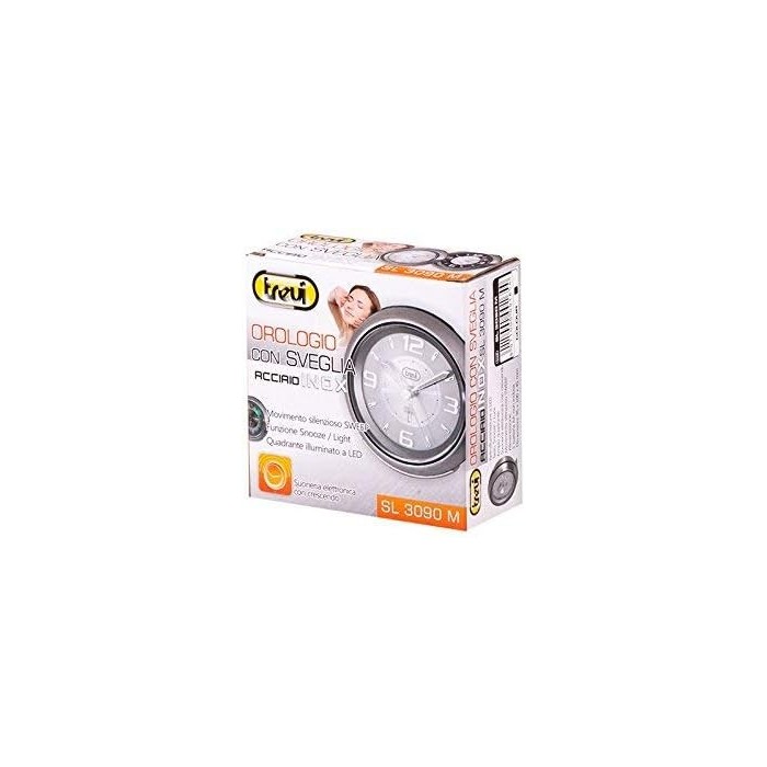 Trevi SL 3090 M Alarm Clock - Retro Design, Black Dial