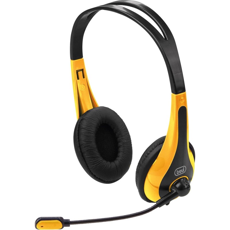 Stereo Headphones with Microphone Trevi SK 644 S - Yellow Stereo Headphones with Microphone Trevi SK 644 S - Yellow