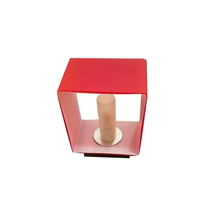 Panzeri Domino PAR/SOFF Lamp Grey Metal with Red Glass - 1x G9 60W