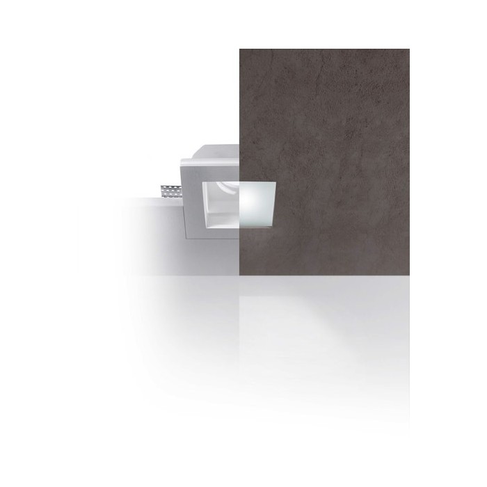 Invisible fixed square plaster with glass