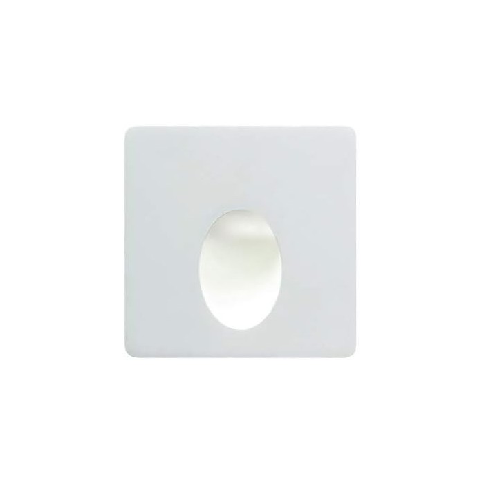 Oblique recessed 3w 3000k plaster small