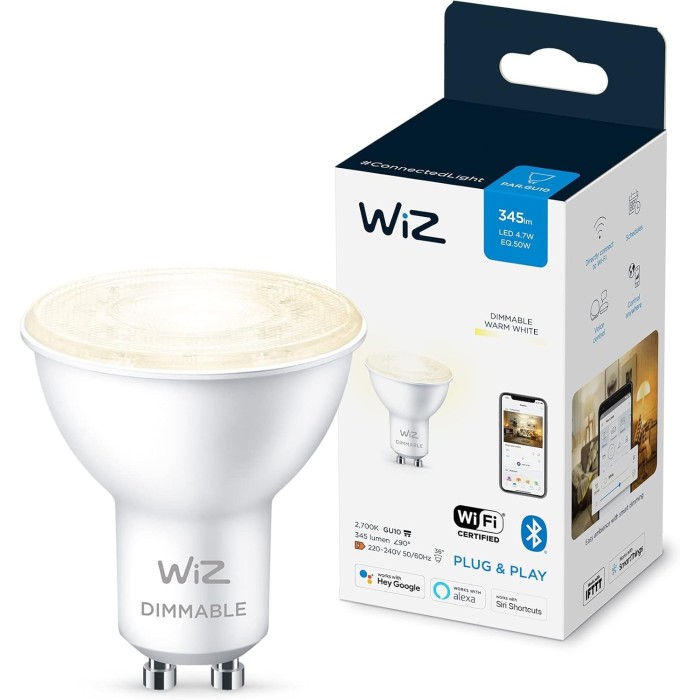 Philips Wiz dim faretto 50w gu10