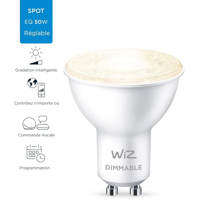 Philips Wiz dim faretto 50w gu10