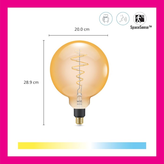 WIZ TW GLOBO G200 lamp, amber filament 25W