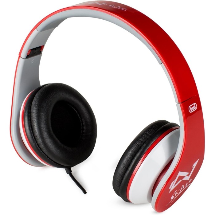 Red digital stereo headphones
