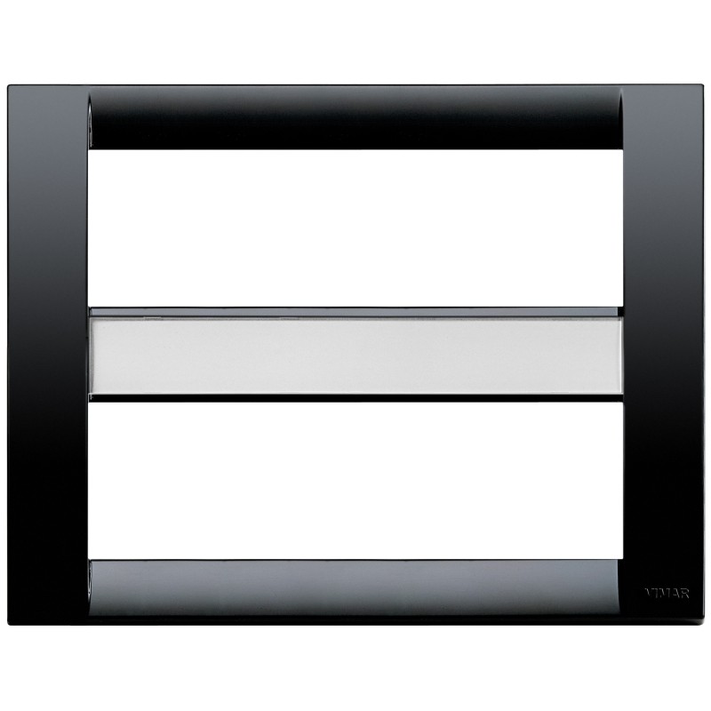 Vimar Classic Plate 12 modules, technopolymer, black Vimar Classic Plate 12 modules, technopolymer, black
