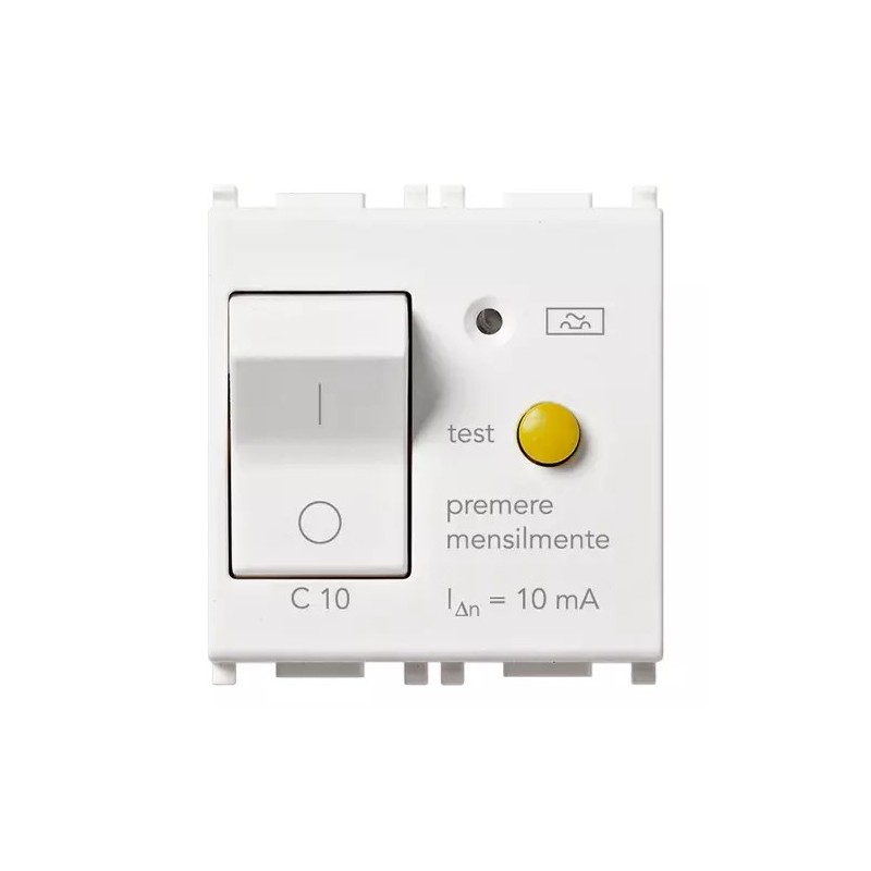 Vimar 1P+N C 10 differential circuit breaker, 120-230 V~ 50-60 Hz, IΔn Vimar 1P+N C 10 differential circuit breaker, 120-230 V~ 50-60 Hz, IΔn
