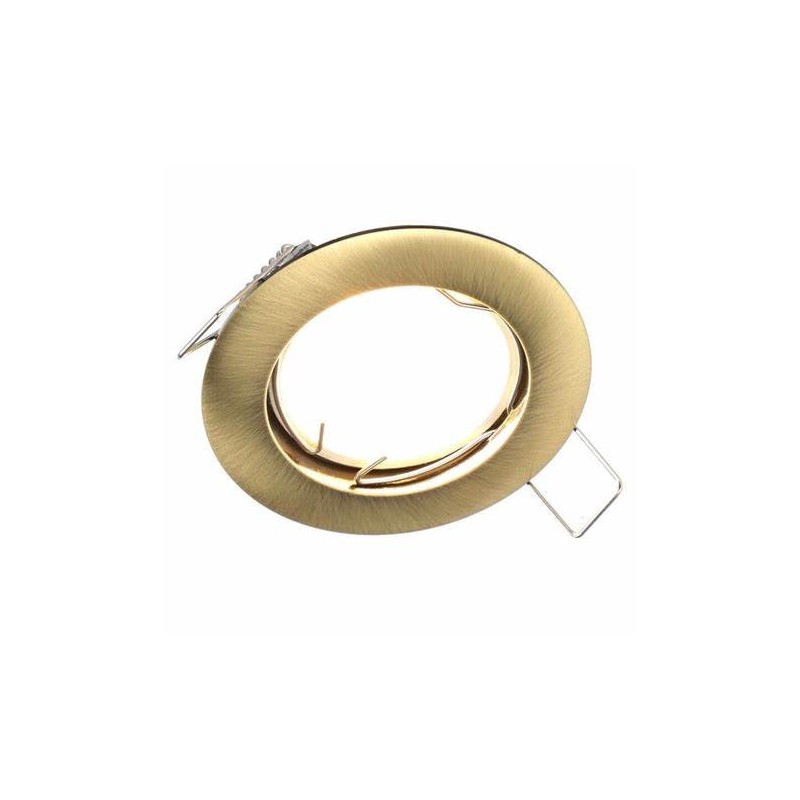 Flos Basic Spotlight 12V Fixed QR-CBC51 50W D80 Satin Gold Flos Basic Spotlight 12V Fixed QR-CBC51 50W D80 Satin Gold