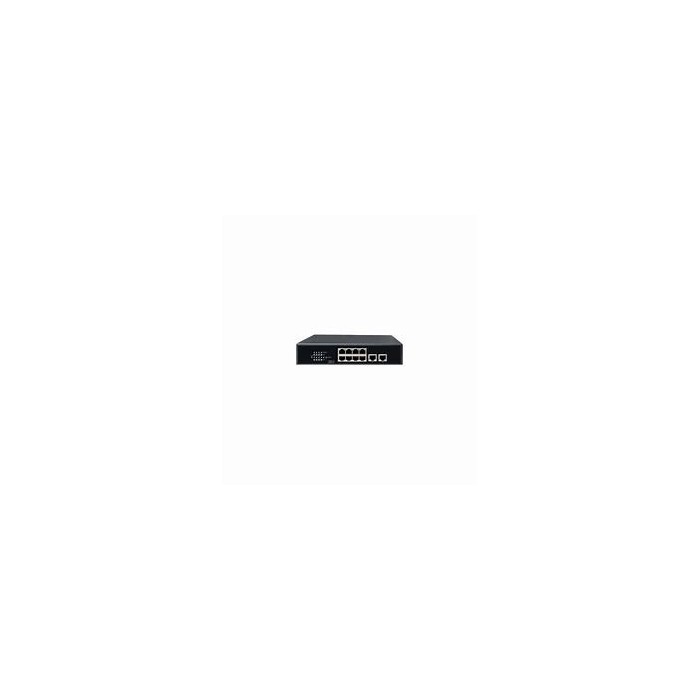 Barradin Switch 8 Ports 10/100Mbps PoE IEEE802.3AF/AT - 125W Max, 1 Gigabit Port and 1 SFP Port