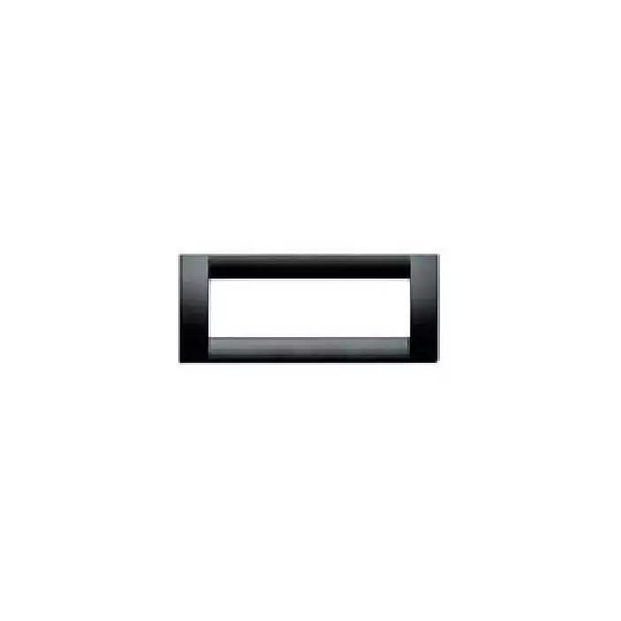 Vimar Idea Plate 6 Places in Black Technopolymer - Model 16746.16