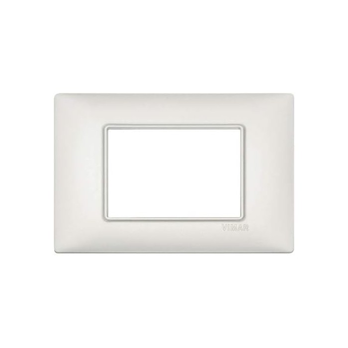 Vimar Plana Plate 3 Modules Pearl Silver - Model 14653.75