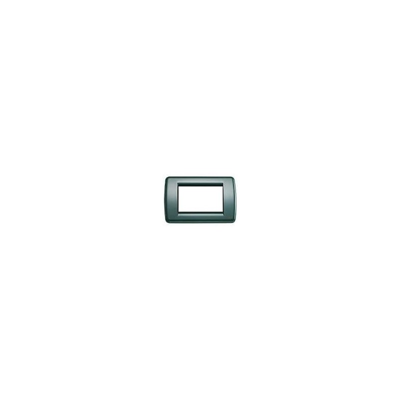 Vimar Rondò 3-Place Metal Plate - Forest Green Finish - Model 16753.07 Vimar Rondò 3-Place Metal Plate - Forest Green Finish - Model 16753.07