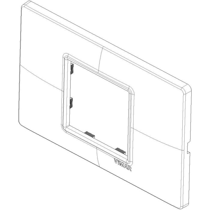 Vimar 2-Module Central Plate White - Model 14652.01