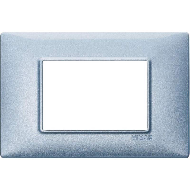 Vimar 14653.73 3 Module Plate - Metallic Blue Vimar 14653.73 3 Module Plate - Metallic Blue