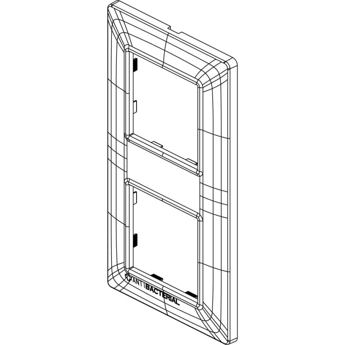 Vimar 14643.01 4 Module Plate (2+2) - White