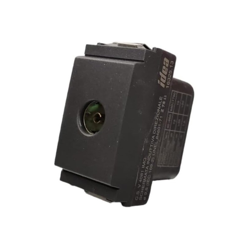 Vimar 16325.13 Coaxial TV Socket Pass-Through - Silver (SC) Vimar 16325.13 Coaxial TV Socket Pass-Through - Silver (SC)