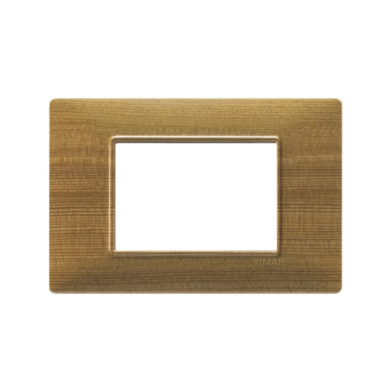 Vimar 14653.32 Plana - 3-Module Plate in Technopolymer, Fir Finish Vimar 14653.32 Plana - 3-Module Plate in Technopolymer, Fir Finish