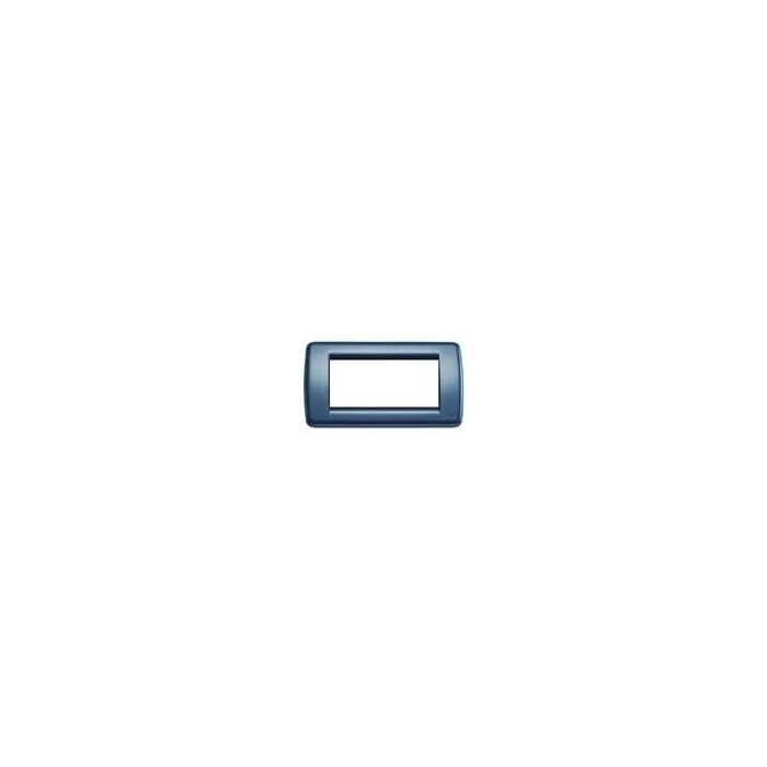 Vimar 16754.12 4 Module Plate - Cobalt Blue Metal Finish
