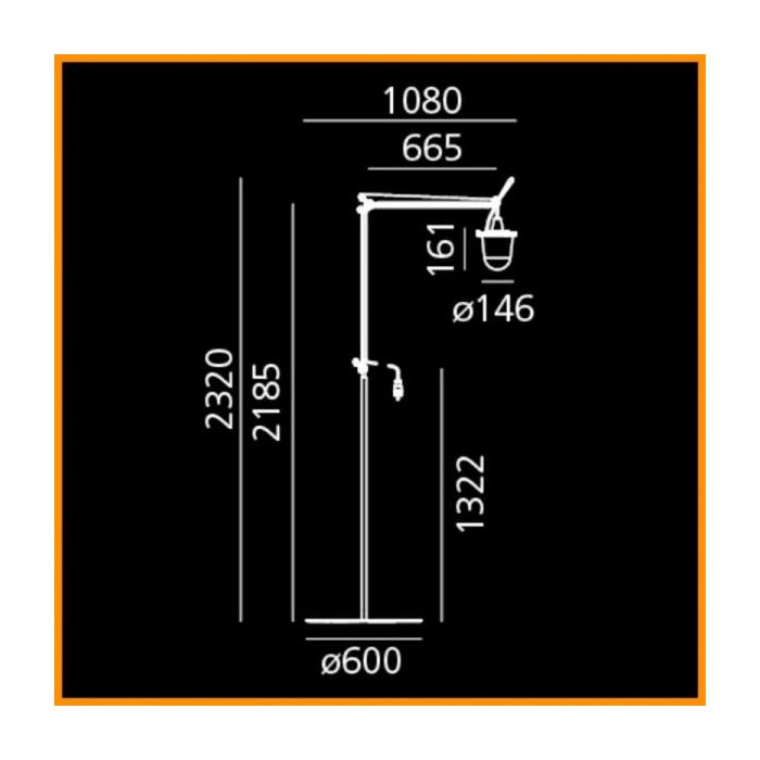 Tolomeo Led F outdoor lampshade CPO IP44 20W - Lamp Body