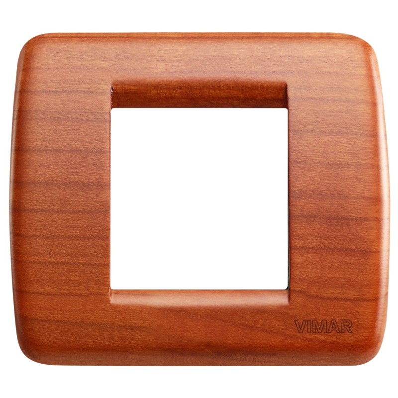 Vimar 17093.53 Rondò Plate 1-2 Modules in Cherry Wood Vimar 17093.53 Rondò Plate 1-2 Modules in Cherry Wood