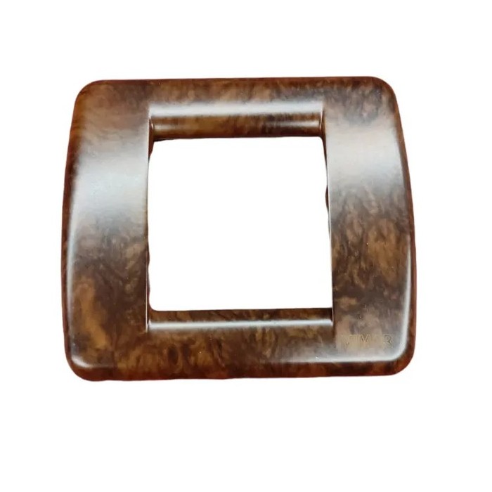 Vimar 17093.41 Rondò Plate 1-2 Modules in Metal Walnut Finish