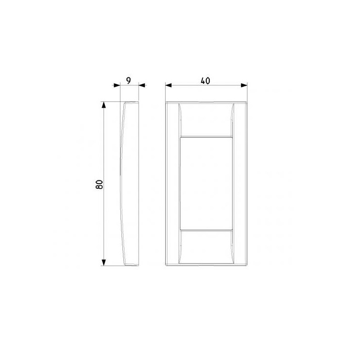 Vimar 16781.10 Classic Plate 1 Module for Painted Aluminum Panels