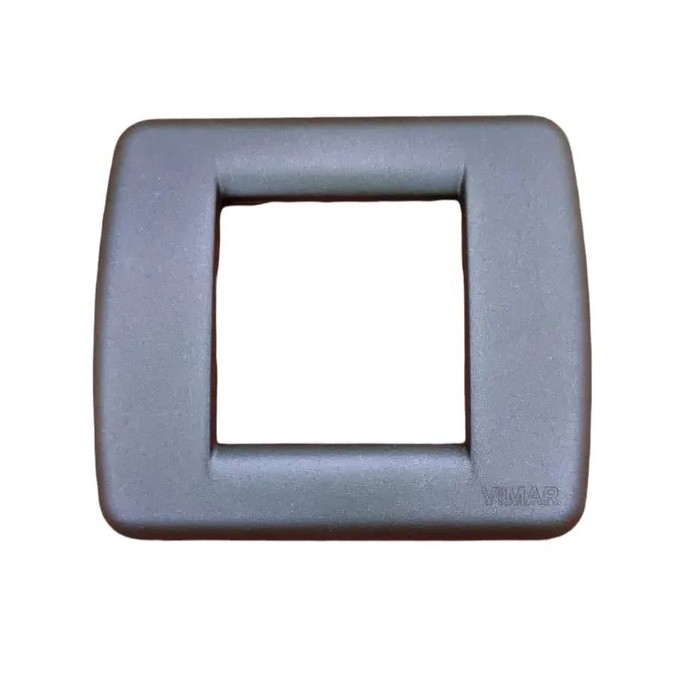 Placca Vimar Rondò 17093.28 in Metallo Blu Euro - Per 1-2 Moduli