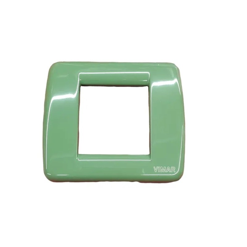 Vimar Rondò Plate 17093.08 in Sage Green - For 1-2 Modules Vimar Rondò Plate 17093.08 in Sage Green - For 1-2 Modules