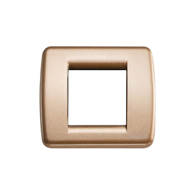 Placca Vimar Rondò 1-2 Moduli Metallizzata Bronzo 17093.22 Placca Vimar Rondò 1-2 Moduli Metallizzata Bronzo 17093.22