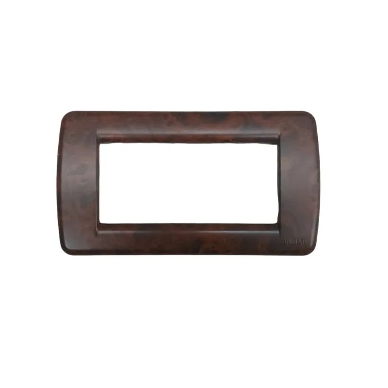 Placca Rondò 4 Moduli, Tecnopolimero, Finitura Radica di Noce, Vimar, Codice: 16764.40 Placca Rondò 4 Moduli, Tecnopolimero, Finitura Radica di Noce, Vimar, Codice: 16764.40