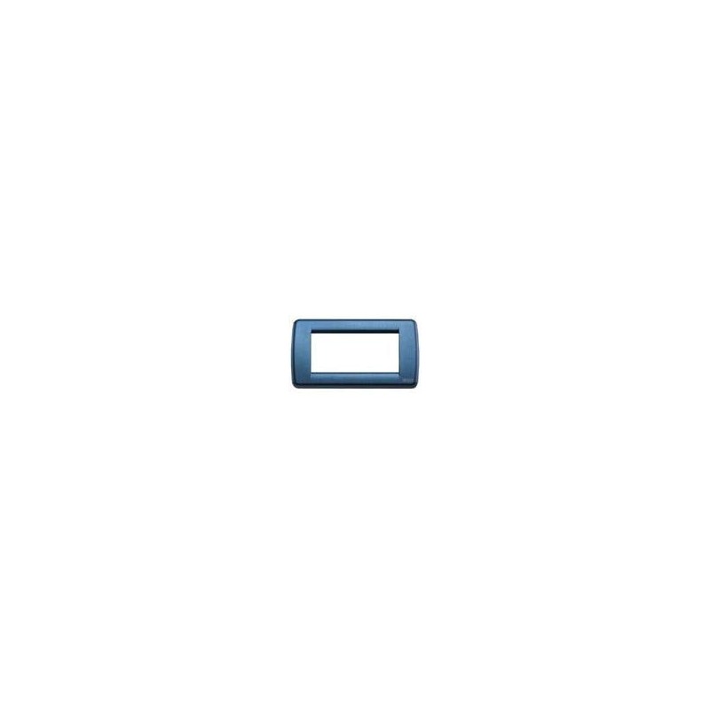 Rondò 4 Module Plate, Metal, Metallic Blue Finish, Code: 16754.28 Rondò 4 Module Plate, Metal, Metallic Blue Finish, Code: 16754.28