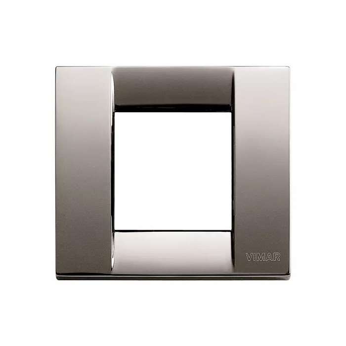 Placca Classica 1-2 Moduli, Finitura Cromo Nero, Codice: 17092.31