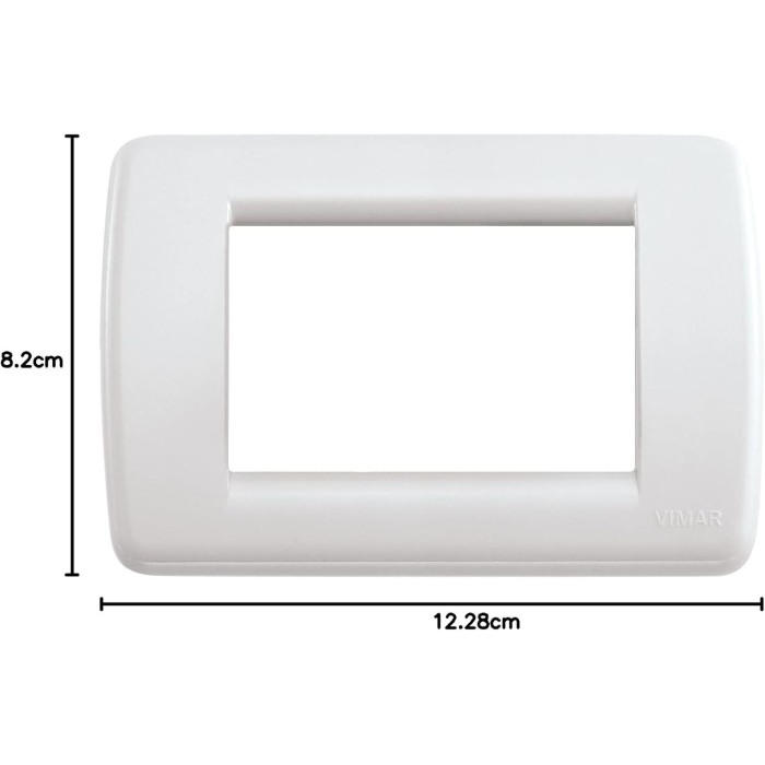 Rondò 3-Place Plate, Technopolymer, White Color, Code: 16763.04