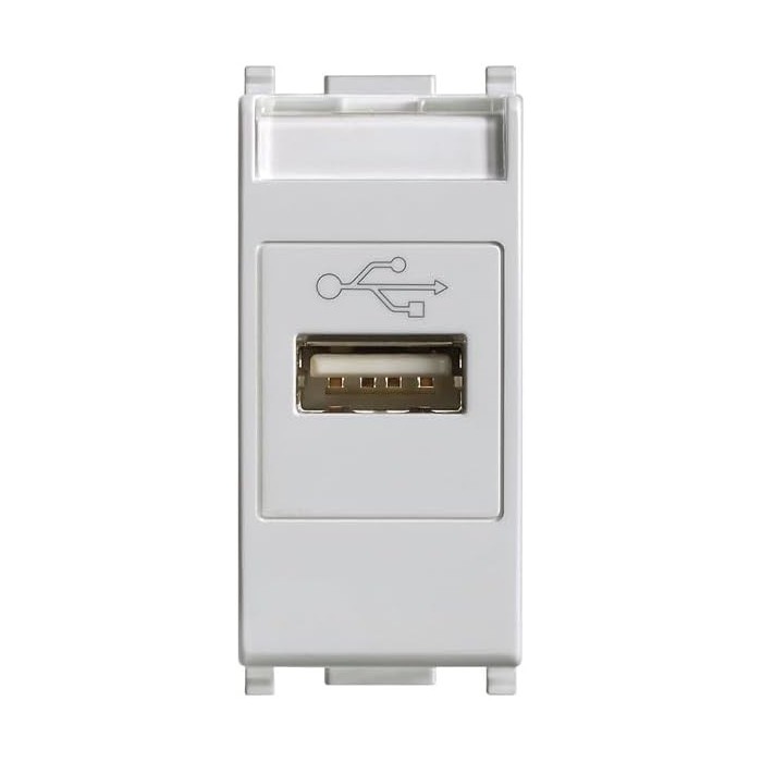 USB Socket, Silver Finish, Vimar, Code: 14345.SL