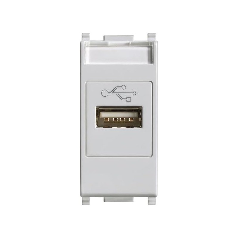USB Socket, Silver Finish, Vimar, Code: 14345.SL USB Socket, Silver Finish, Vimar, Code: 14345.SL