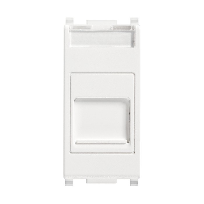 RJ12 6/6 Socket with Door, White Color, Vimar, Code: 14323
