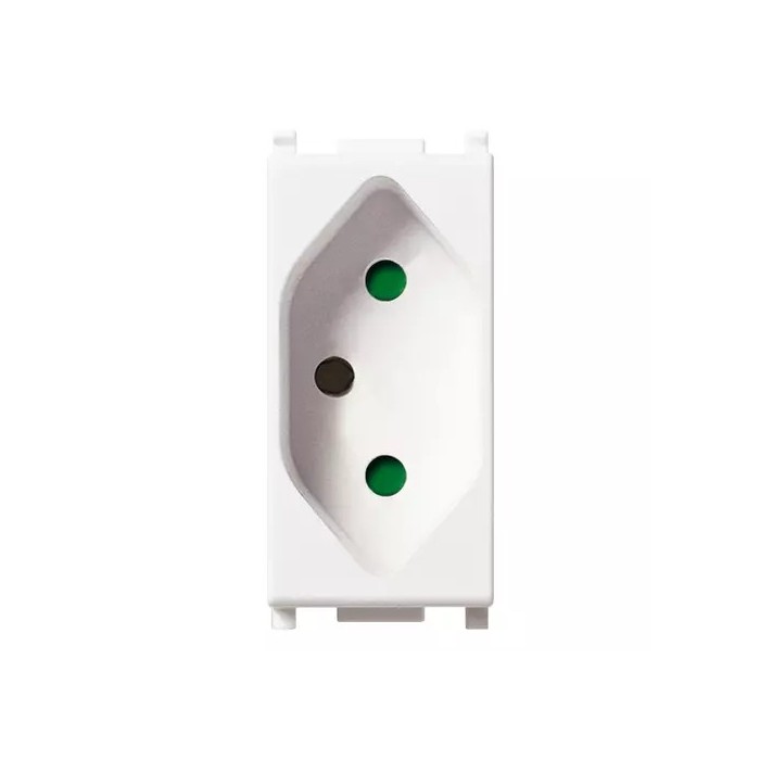 Sicury Socket 2P+T 10A Brazilian Standard, Vimar, Code: 14264