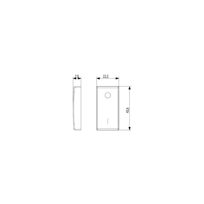 Vimar Plana 1 Module Button with Illuminable O/I Symbol White 14021.99