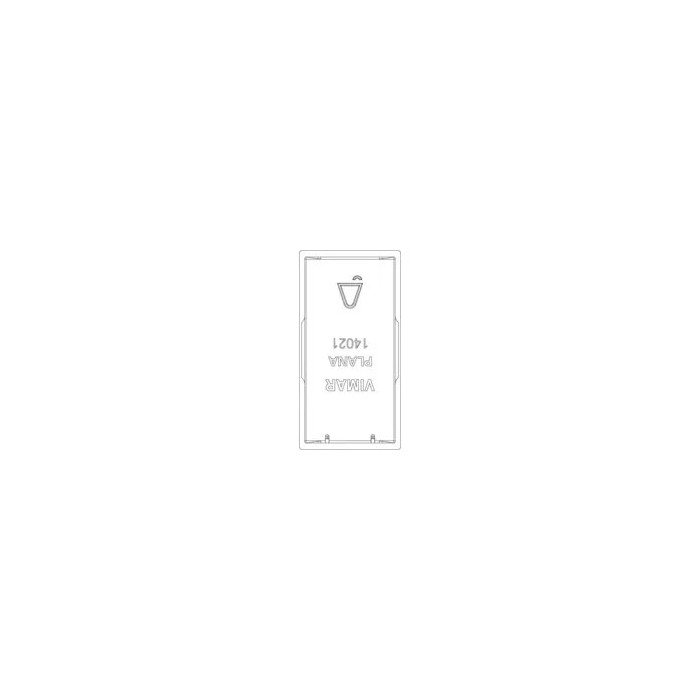 Vimar Plana 1 Module Button with Illuminated Bell Symbol White 14021.C