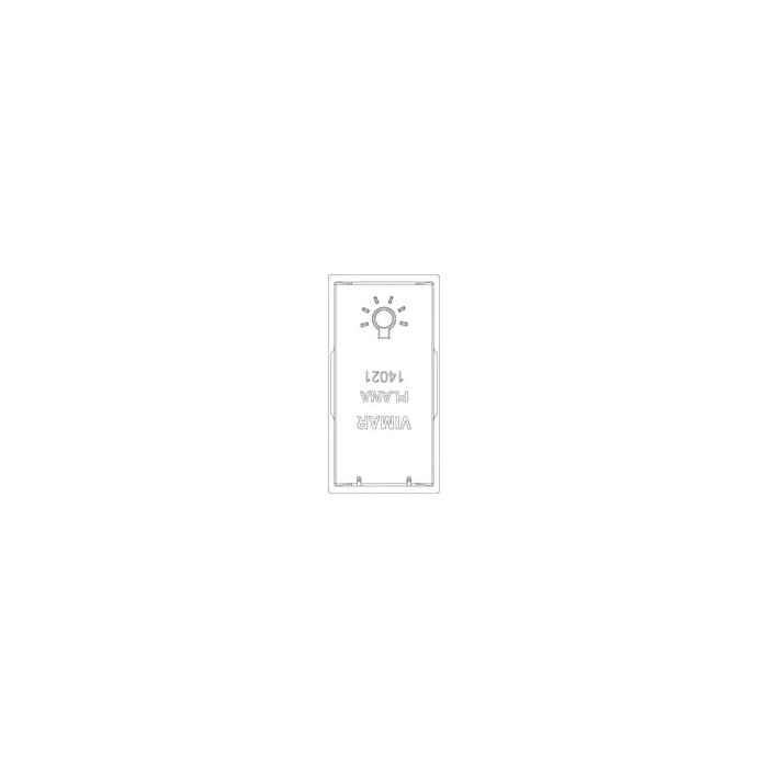Vimar Plana 1 Module Button with Illuminated Symbol White 14021.L